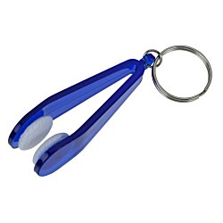 a blue tongs on a key chain