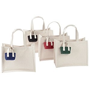 a group of white bags with different colors