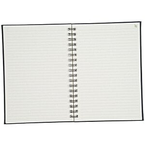 Additional Image 1 - a white notebook with a black stripe
