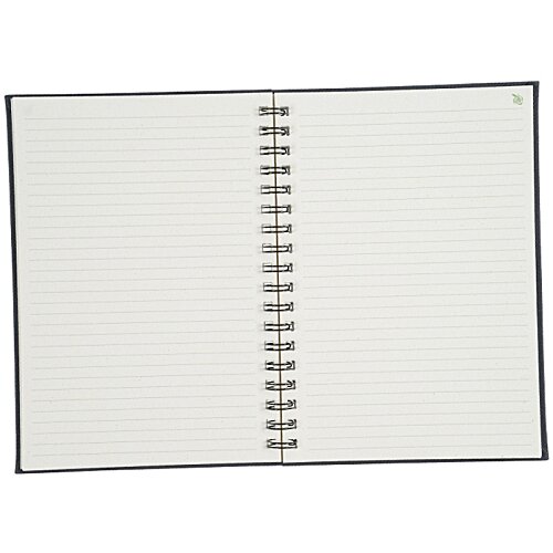 Additional Image 1 - a white notebook with a black stripe