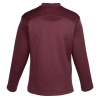 a red long sleeved shirt