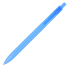 a blue pen on a white background