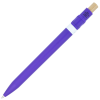 a purple pen with a white band