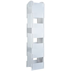 Additional Image 1 - a white shelf with silver accents