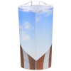 Additional Image 2 - a glass with a blue sky and clouds in it