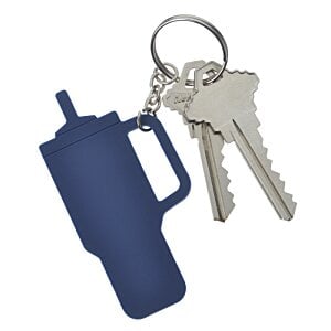 Additional Image 1 - a key chain with a blue handle and a blue bottle