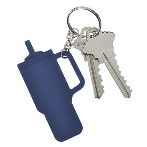 Additional Image 1 - a key chain with a blue handle and a blue bottle