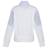 a white and grey sweater