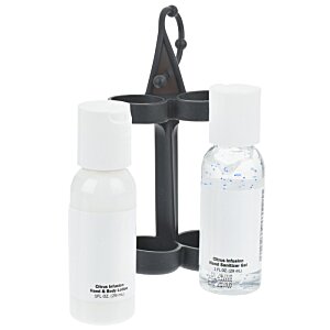 Additional Image 1 - a group of bottles on a black stand