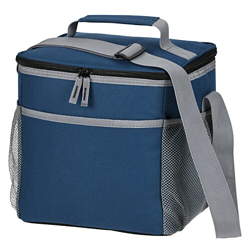 Additional Image 1 - a blue and grey cooler bag