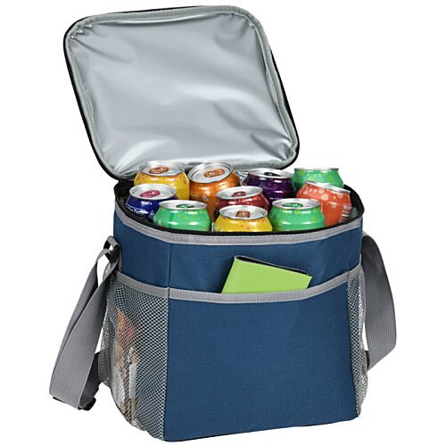 Additional Image 2 - a blue cooler with a zippered top