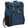 a blue and black backpack