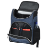 a blue and black backpack