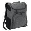 a grey backpack with a strap