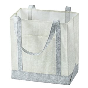 Additional Image 2 - a white bag with gray handles