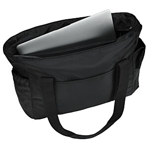 Additional Image 4 - a black bag with a white paper inside