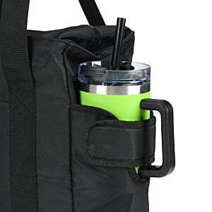 Additional Image 6 - a black bag with a green water bottle in it