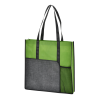 a green and grey bag