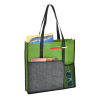 a green and grey bag