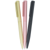 a group of pens on a white background