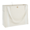 a white bag with a handle