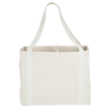 a white bag with straps