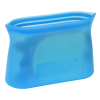 a blue bag with a zipper