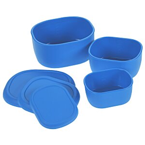Additional Image 2 - a group of blue bowls