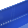 a blue tray with a white background