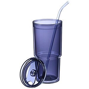 Additional Image 4 - a blue cup with a straw