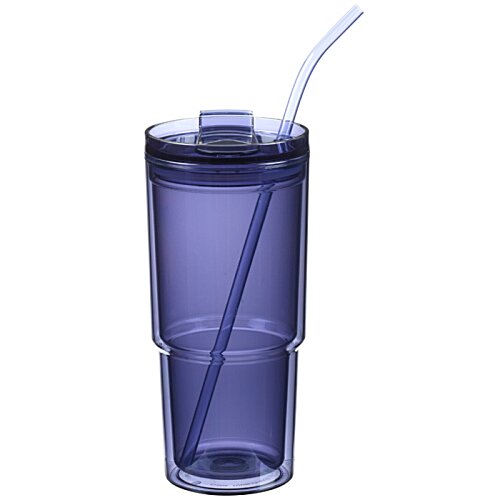 Additional Image 3 - a purple tumbler with a straw