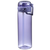 a purple water bottle with a purple lid