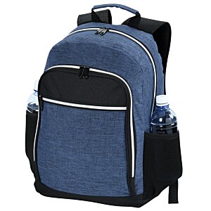 Additional Image 2 - a blue backpack with a black zipper