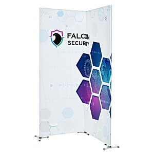 Additional Image 2 - a white stand with purple and blue design