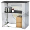 a white and black desk