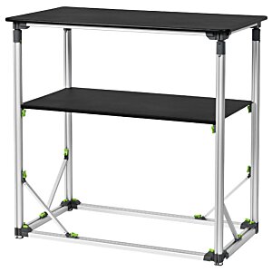 Additional Image 3 - a black and silver metal shelf