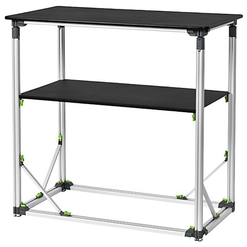 Additional Image 3 - a black and silver metal shelf