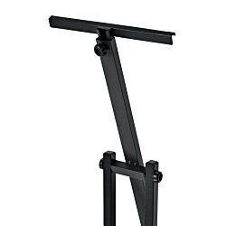 a black stand with a bar