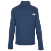 a blue jacket with a white logo