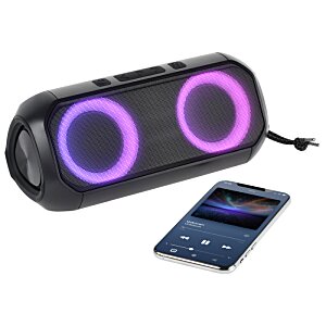 Additional Image 5 - a speaker with purple circles and a small device