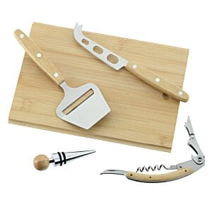 Additional Image 5 - a cutting board with a knife and cheese cutter
