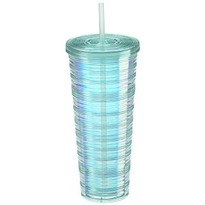 Additional Image 3 - a blue plastic cup with a straw