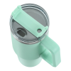 a green and grey coffee mug
