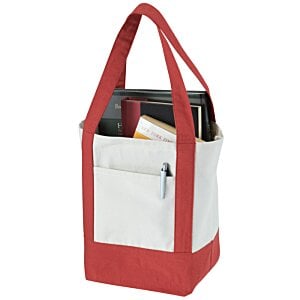 Additional Image 1 - a red and white shopping bag