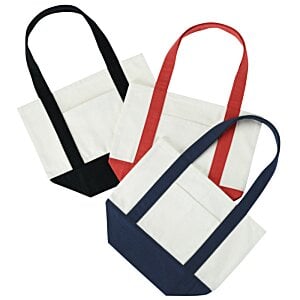 Additional Image 4 - a group of white bags with red and blue straps