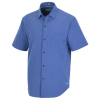 a blue shirt with collar