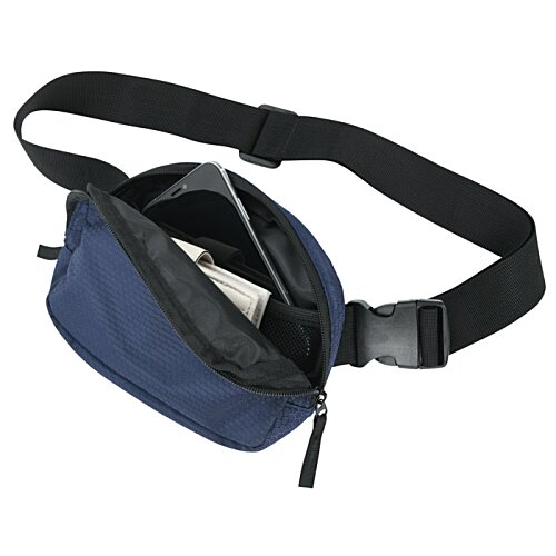 Additional Image 2 - a blue and black waist bag