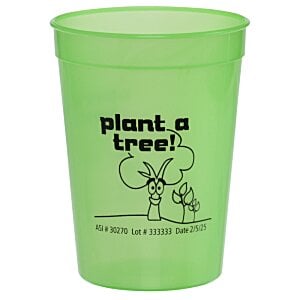 Additional Image 3 - a green plastic cup with black text