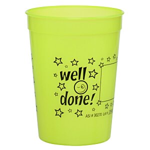 Additional Image 2 - a green plastic cup with black text
