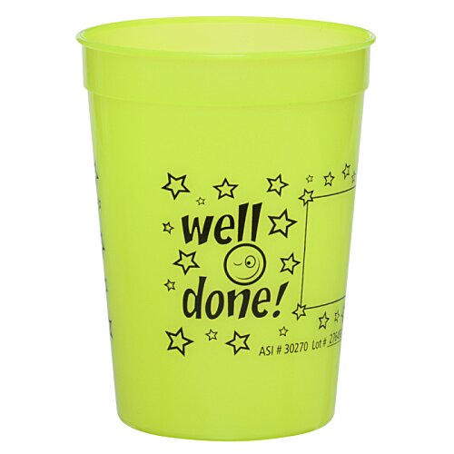 Additional Image 2 - a green plastic cup with black text